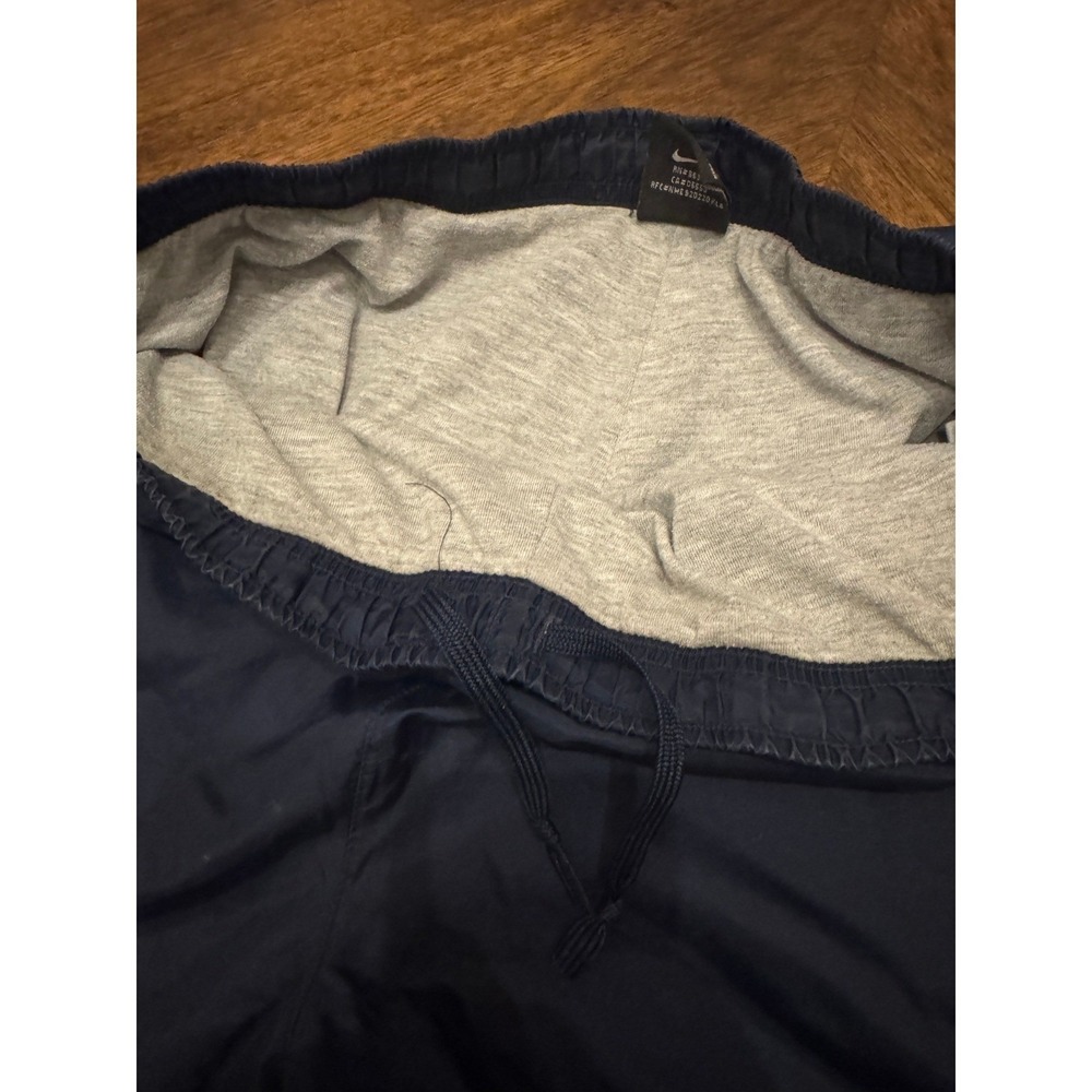 Nike Mens Navy Blue Windbreaker Track Pants Lined Swoosh Logo Size Medium |C1 - Picture 8 of 8
